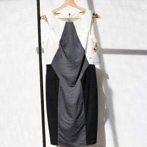 Calvin Klein Black/White/Grey shift dress